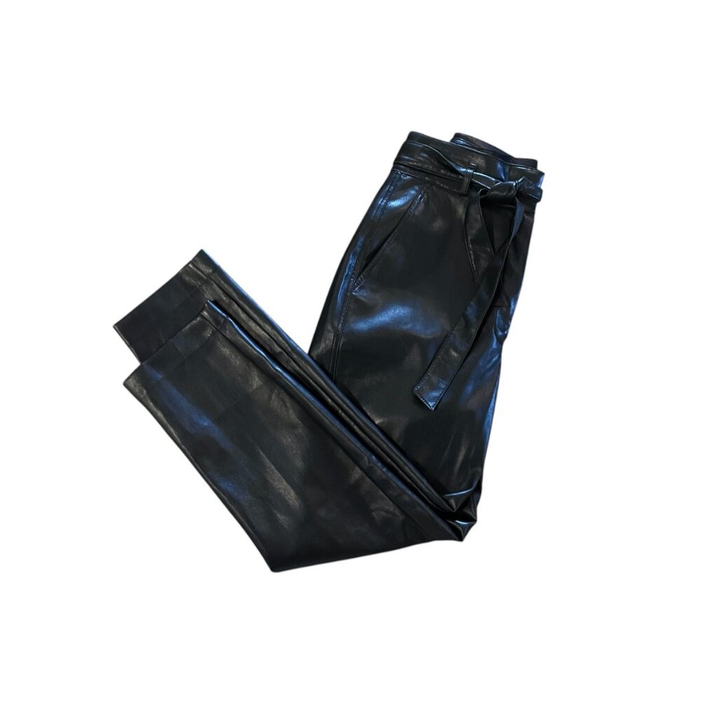 Babaton Women's Black Vegan Leather Pants Size 10